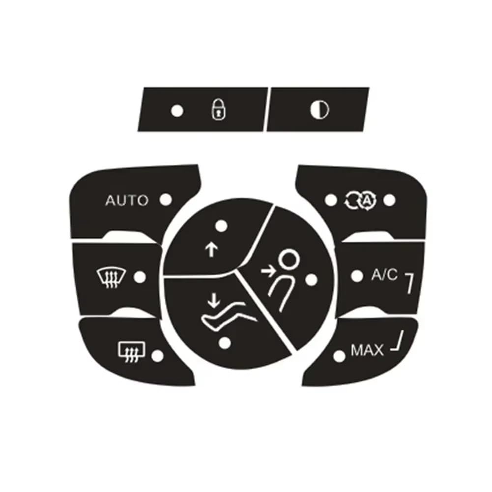 Kit réparation autocollant bouton climatisation Citroën C4 2014-2018