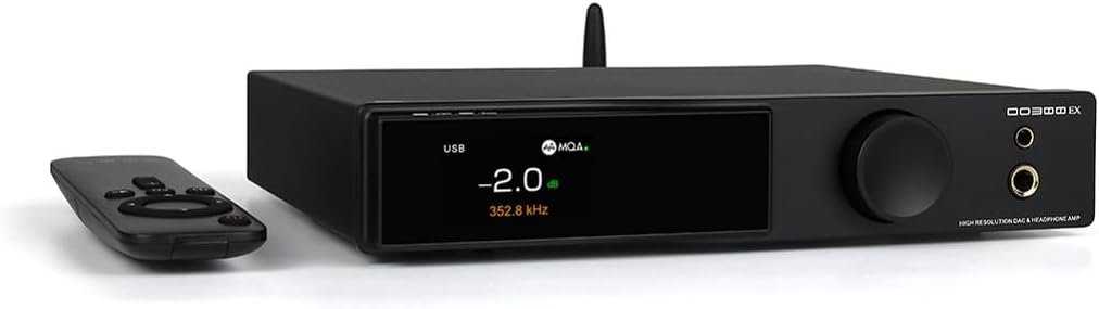 AOSHIDASMSL DO300EX HiFi DAC Headphone Amplifier, AK4499EX+AK4191 Chip XMOS XU316 USB DAC, DSD512 PCM32Bit/768kHz Digital Audio Converter with 4.4mm/6.35mm Headphone Output (Black)