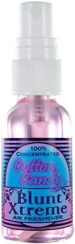 Blunt Xtreme Fluffy Cotton Candy Type Air Freshener - 100% Ultra Concentrated Oil Based Spray - Ideal for Home, Bath, Car, Office & More - Smokers’ 1st Choice - Long Lasting Effects - 1oz Bottle
