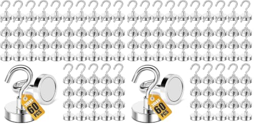 Image of DIYMAG Magnetic Hooks 60pcs 30lbs Cruise Essentials 2026 Magnet Hook (Pack of 2)