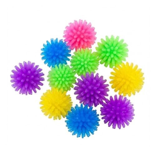 YIPFEN 10 Set Balle de Massage Noppée Parfaite pour le Stress, la Réflexologie et les Massages des Points Trigger(Couleur aléatoire)