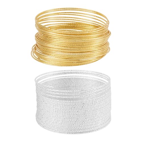 Boucles de fil à mémoire de forme bicolore 7,6cm pour bracelets