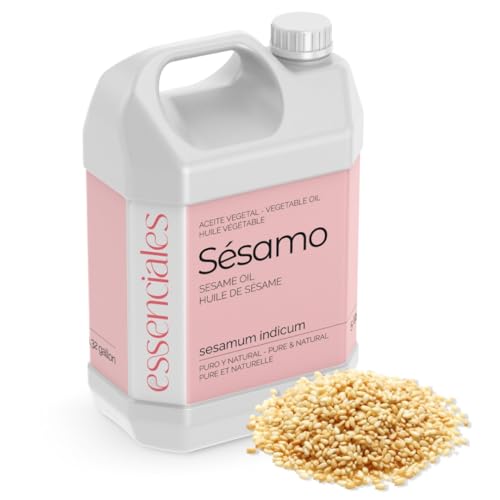 Aceite de Sésamo 100% Puro Essenciales de Primera Presión en Frío Formato Familiar de 5 Litros