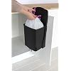 Brabantia 2.6 Gal Built-in Cupboard Trash Can (Black) Mounted Hidden Compact Storage for Kitchen (Min Space H10.63xW9.06xD13.39)