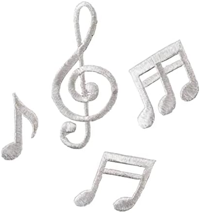 Music Notes Patch Iron Sew On Embroidered Badge Musical Sheet Clothing Applique - Foto 9