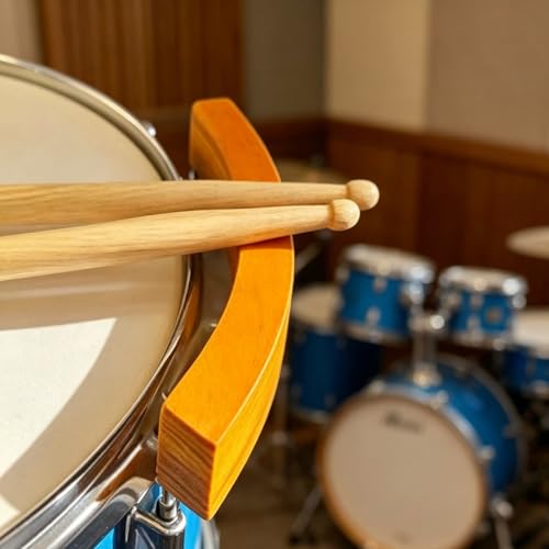 Accesorio de percusión con bloque de borde de madera para optimizar tu protector de práctica 5