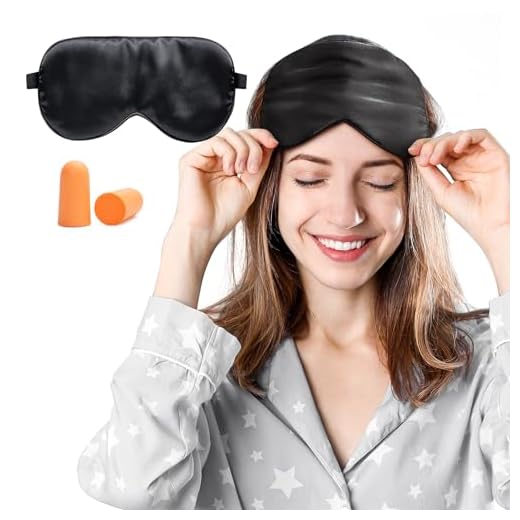 Viedouce Antifaz Dormir Avion Mascara Dormir Adultos Seda Mascara Ojos Dormir Antifaz Niños Hombre Mujer Ergonomico 100% Anti-Luz 100% Natural Seda Máscara de Sueño Noche Correa Ajustable Antifaces