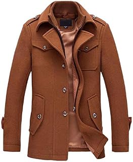 Little Adam New Winter Wool Coat Slim Fit Jackets Fashion Outerwear Warm Man
