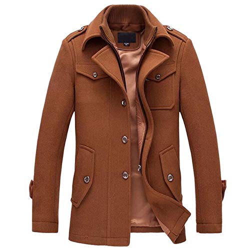 Little Adam New Winter Wool Coat Slim Fit Jackets Fashion Outerwear Warm Man