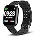 DoSmarter Surpro Fitness Watch, Wearable Activity Tracker Running Watch with Heart Rate Monitor, Waterproof Smart Wristband Pedometer Watch for Kids Woman Man, Black