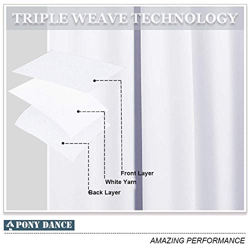 Pony Dance Short Curtains For Window - (42 X 36 Inches, Pure White, 2 Pcs) Grommet Top Tiers Valances For Half Small Window Covering Light Filter #TOP2