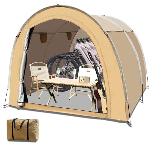 Bike Storage Shed Tent,Outdoor Portable Bicycle Storage Sheds with 420D Oxford Fabric Waterproof for 6-8 Bikes,Bike Covers Shelter for Motorcycle,Garden Tools,Toys,Lawn Mower