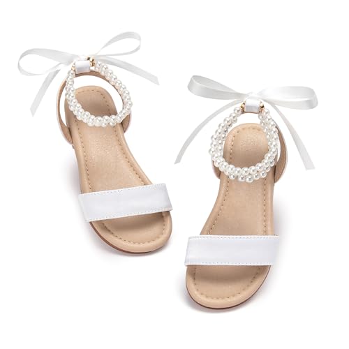 Image of Otter MOMO Girls Open Toe Princess Flat Sandals with Comfort Sole Summer Sandals