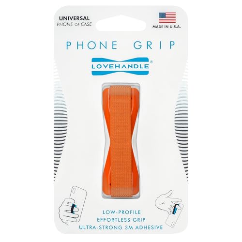 Image of LOVEHANDLE Original Universal Phone Grip - Solid Orange