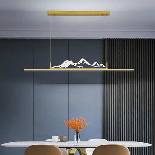 Lampe à LED dimmable pour table à manger suspension linéaire avec télécommande