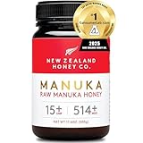 New Zealand Honey Co. Miel de Manuka MGO 514+ / UMF 15+ | Nueva Zelanda Miel 100% Pura y Saludable | 500g