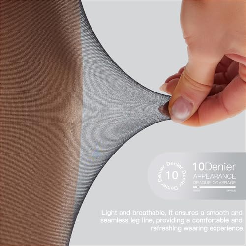 Image of Yilanmy Toeless Pantyhose for Women 3 Pairs 10D Ultra Thin Sheer Tights Without Toes Open Toe Stockings for Sandals
