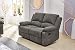 Produktbild lifestyle4living Sofa mit Relaxfunktion in Anthrazit, 2-Sitzer Relaxsofa, Vintage, Stoff/Federkern-Polsterung | Gemütliche Relax-Couch in modernem Design