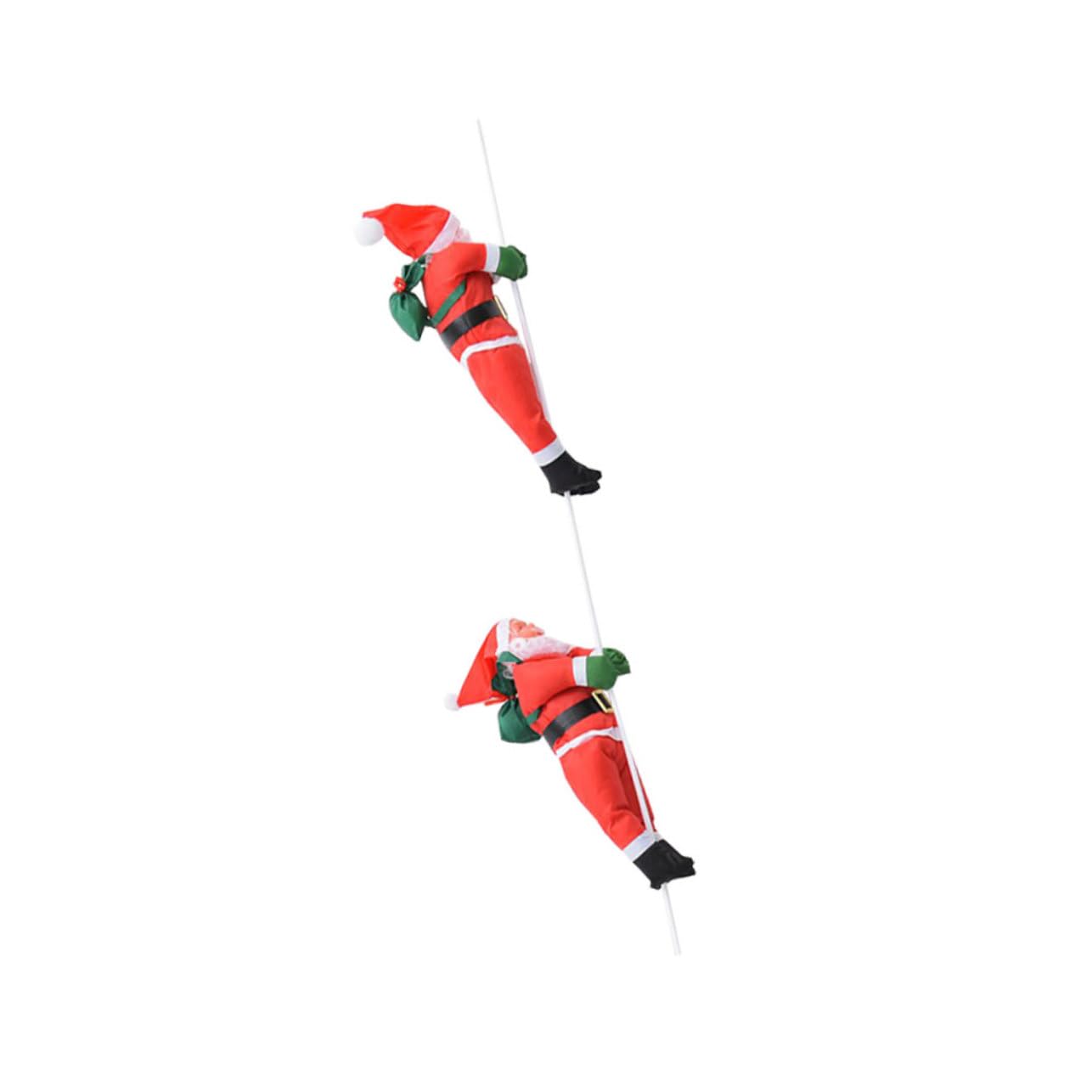 IMIKEYA 2 Stück 2 Weihnachtsanhänger Plüschpuppe Fenster hängende Weihnachtsmannpuppe Weihnachten weihnachtsbaumdeko weihnachtsbäume geschmückt Weihnachtsdekorationen Christbaumschmuck rot