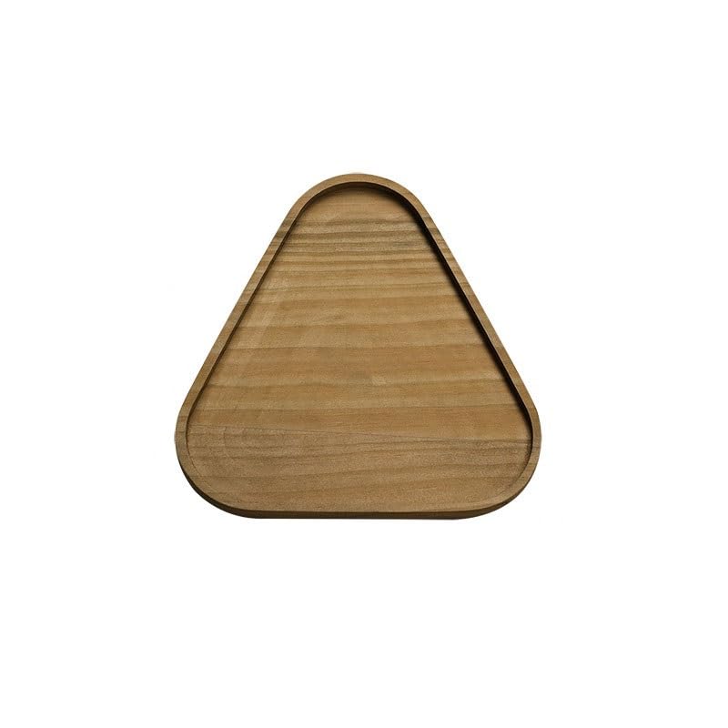Plateau de collation en bois rétro japonais - Grand plateau de service triangulaire