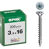 Matériel : Acier Spax – Vis universelle, tête fraisée, 4 Cut, T-Star plus en T, galvanisé Blank a2j – 1191010350155, 1191010350163