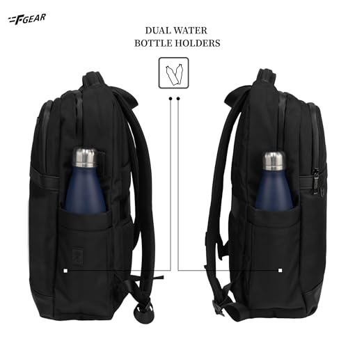 Image of F Gear Hallstat 20L Laptop Backpack|Dedicated Laptop, Tablet & iPad Sleeves|USB & Type-C Charging Ports, Luggage Strap|Smart Office, College & Travel Backpack|2 Compartments & Hidden Pocket
