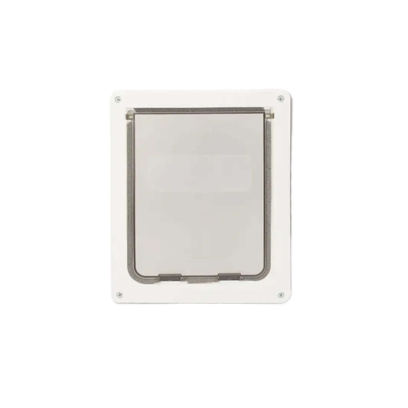 Cat Flap Pet Dog Cats Automatically Close Dogs Door Interior Exterior Doors Supplies ABS Plastic Weatherproof Lockable Safe(WHITE,L)