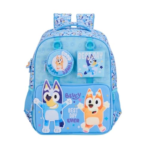 Mochila Escolar de costas infanil Bluey Pelúcia Estampada