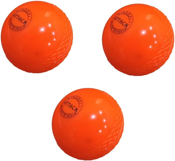 BODY MAXX Attack Multicolor Wind Ball for Cricket, Set of 3 (Regular Size)
