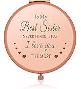 Sister Gifts from Sister, Best Friend Birthday Gifts for Women Pocket Makeup Mirror Friendship Gi...