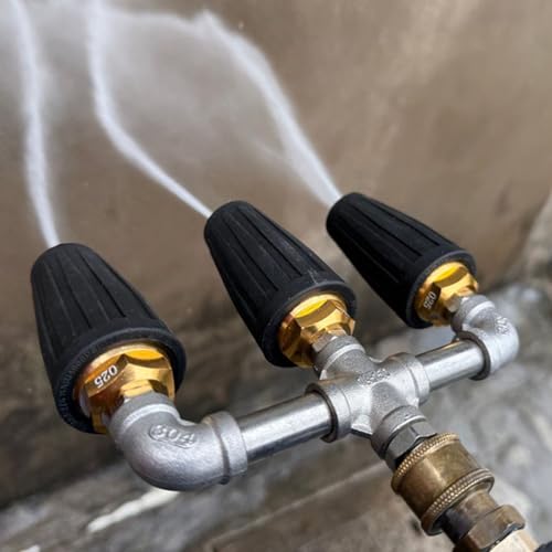 Boquilla turbo para lavadora de alta presión 4000 PSI Asixxsix con rotación triple 360° de 1/4" 3