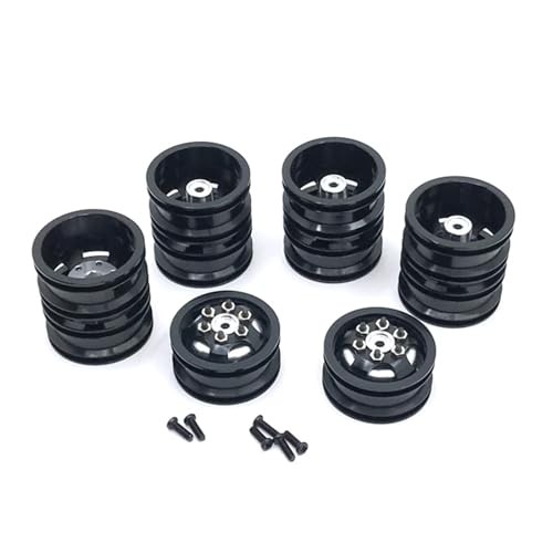 RC�p�[�c For WPL For Feiyu B14 B16 B24 B36 C14 C24 C34 1/16 �Z�֋쓮�n�u�^�C�� 6WD(Black-1)