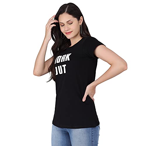 Image of FUNDAY FASHION Women & Girls Cotton Regular Fit Half Sleeves T-Shirt