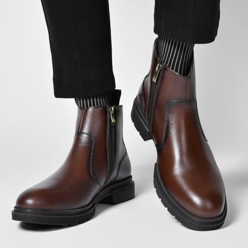 Image of Arkbird Men's Dress Boots Genuine Leather Ankle Boot for Men Classic Casual Oxford Style Footwear