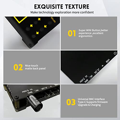 2 In 1 Handheld Oscilloscope Signal Generator, 154 Pro 2.4” Digital Automotive Oscilloscope Kit, 40Msa/S Sampling Rate 18Mhz Bandwidth, 0-500Khz Adjustable Signal Generator, With 10X Probe #TOP5