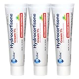 (3 Pack) Globe Hydrocortisone Maximum Strength Cream 1% w/Aloe, Anti-Itch Cream for Redness, Swelling, Itching, Rash, Bug/Mosquito Bites, Eczema, Hemorrhoids & More