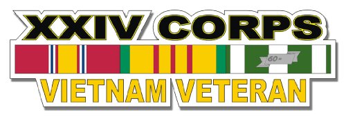 Military Vet Shop U.S. Army XXIV Corps Vietnam Veteran Window Strip Window Bumper