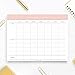 Bliss Collections Family Planner with 50 Undated 8.5 x 11 Tear-Off Sheets - Simple Pink Daily and Weekly Calendar for Planning and Organizing Family Activities, Appointments, Tasks, Chores and Meals