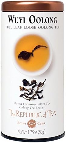 The Republic of Tea Wuyi Oolong Full-Leaf Black Tea, 1.75 Ounces / 50-60 Cups