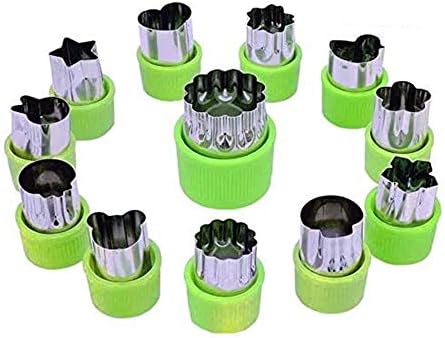 Vegetable Fruit Melon Cutter Mickey Mouse Heart & Star Shapes Cookie Cutter for kids, Sturdy Stainless Steel Cute Shaped Sandwiches Cutters, Dinosaur Biscuit Mold
