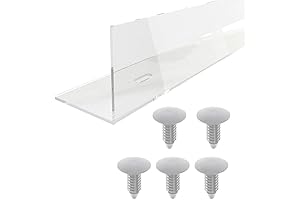 Gondola Shelving Fence: 48W x 1-1/2H Clear Plastic Gondola Fence