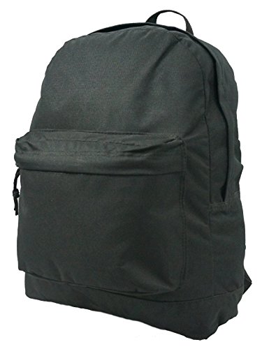 K-Cliffs 16inch Simple/Basic Backpack Book bag Black