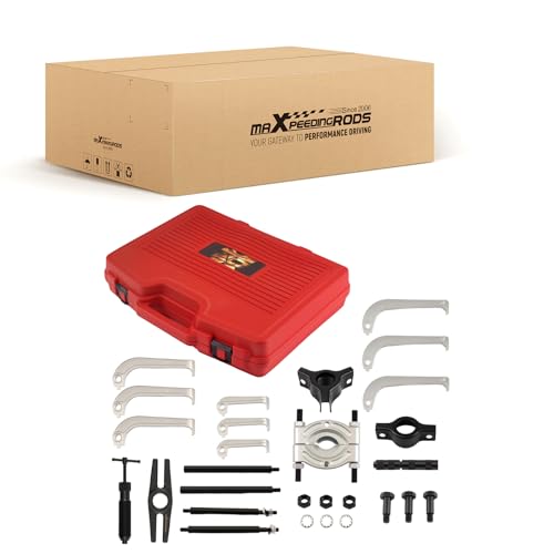 maXpeedingrods 10 Ton Hydraulic Heavy Duty Gear Puller Remover Tool Kit, Hydraulic Gear Jaw Pulling Bearing Separator Puller Set Remove Sprockets Bearing Pulley 4" 6" 8"