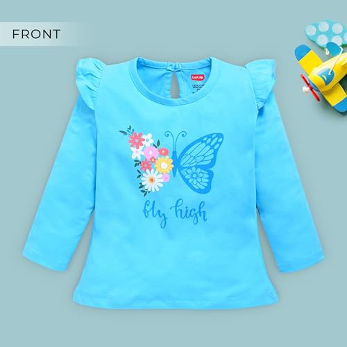Image of LuvLap Baby Girls 100% Cotton Full Sleeve Girls Top, Pack of 02