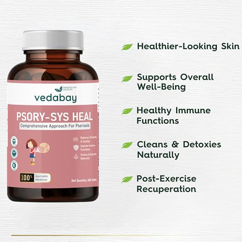 Image of Psoriasis Management Capsules, Approved by Ministry of Ayush, Government of India, Helps in Redness, Itchy Skin, Scaling & Skin Disorders, Normalise Skin Immune System - 60 Capsules
