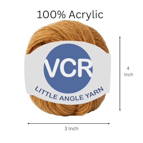Image of VCR 4 Ply Dark Brown Little Angle Yarn, 25 Grams, 92 Meters Length, 100% Acrylic Soft Baby Knitting Yarn for Crochet, Newborn Sweaters, Soft Baby Socks, Mittens and Leggings, Pack of 1