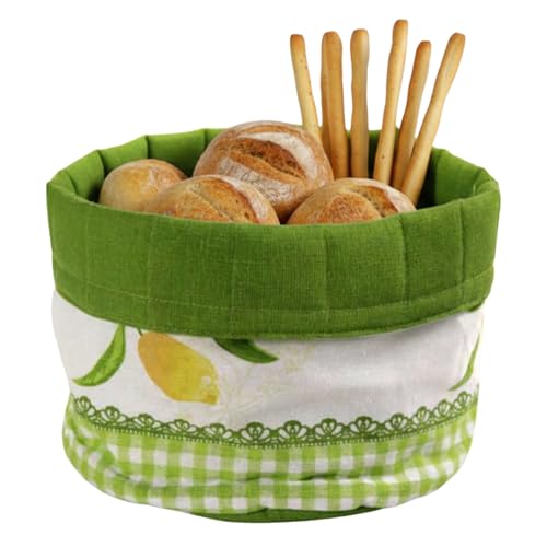 moorg Cestino Pane in Cotone, Porta Pane da Tavola - Cestini con Diverse Fantasie, Portapane da Tavola 19x19 cm