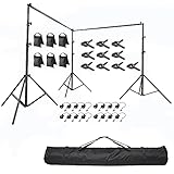 AW 10x20Ft Photo Backdrop Stand Kit Tripod Adjustable Photography Background Support System 2 Way to...