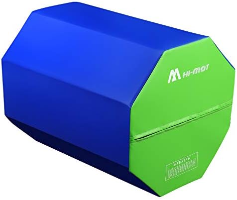 M HI-MAT Octagon Tumbler 24.4" x 28.7" Octagon Gymnastics Mat Skill Shape Handsprings Backbend Somersault Tumbling Trainer for Home Gym Fitness (Navy Blue & Green)