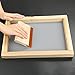 Caydo 8 x 10 Inch Wood Silk Screen Printing Frame with 110 White Mesh and 1 Piece 5.9 Inch Screen Printing Squeegee